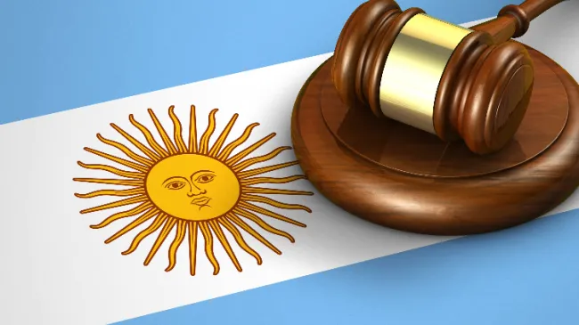 argentina flag and gavel